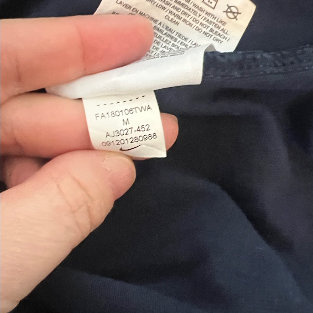 Nike Cotton Quarter Zip Blue Size Medium - Picture 6 of 7